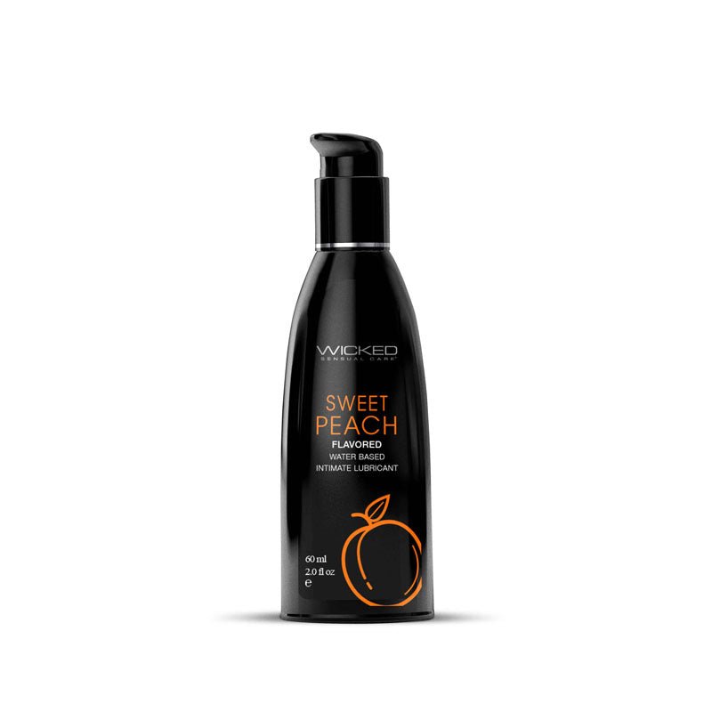 Wicked Aqua Sweet Peach Flavoured Water Based Lubrication 60 ml (2 oz) Bottle